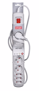 Activejet APN-8G – 8 pesaga pikendusjuhe, 1.5 m kaabel, hall (APN-8g/1,5m-GR)