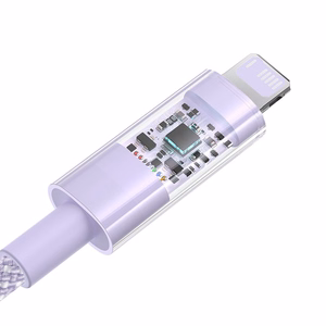 Baseus Gem USB-A kuni Lightning 2.4A kiirlaadimiskaabel 2 m, lilla
