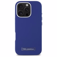 Karl Lagerfeld FW Metal Plate MagSafe iPhone 16 Pro Max Ümbris - sinine