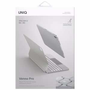 Uniq Venno Pro магнитный смарт-чехол с клавиатурой iPad Air 10.9" (2020/2022) / Pro 11" (2021/2022) / Air 11" (2024/2025/2026) - белый