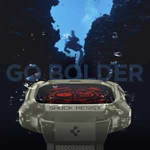 Spigen Rugged Armor Pro - rihm koos ümbrisega Apple Watch Ultra 49 mm (Vintage Khaki)