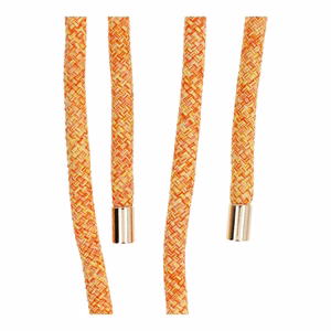 SWING (8mm) Phone lanyard, Phone pendant with adjustable length / cord length 165cm (max 82.5cm in the loop) / on the shoulder or neck - oranž-valge