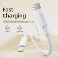 Rock Kaabel P8 Basic Series - Type C to Type C - PD 60W 3A 1 metre valge