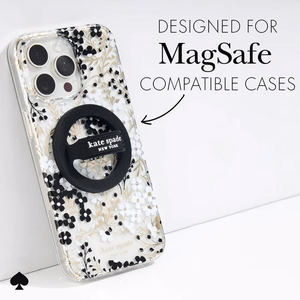 Kate Spade New York Magnetic Loop Grip MagSafe'i magnetiline sõrmehoidik telefonile, must