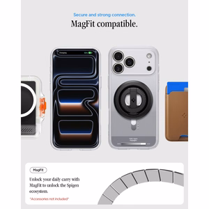 Spigen Ultra Hybrid MagSafe ümbris iPhone 18 Pro / 17 Pro jaoks, hõbedane