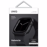 Uniq ümbris Valencia Apple Watch Series 4/5/6/7/8/SE/SE2 45/44mm. grafiit/grafiit