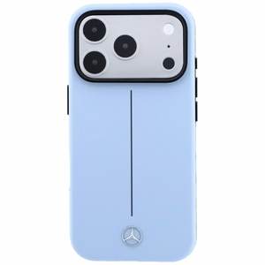 Mercedes Semi Wrap Iconic Line MagSafe nahast ümbris mudelitele iPhone 18 Pro Max / 17 Pro Max, sinine