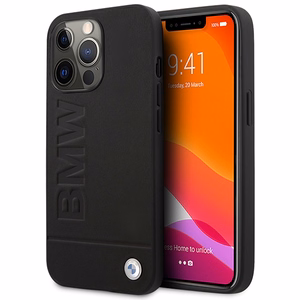 BMW Signature Logo Imprint MagSafe Ümbris jaoks iPhone 14 Pro Max - must