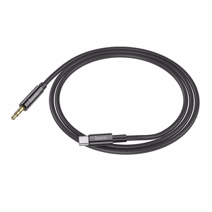 AUX kaabel Jack 3,5 mm USB C Hoco 1 m UPA19 must