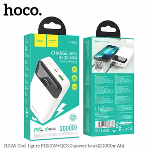 Powerbank Hoco 20000 mAh QC3.0 PD 3A 20W J102A valge