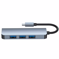 HUB Tech-Protect V1 4in1 USB-C - 3x USB-A 2.0 / USB-A 3.0 - hall