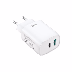 XO сетевое зарядное устройство CE30 PD 30W 1x USB-C 1x USB белое + кабель USB-C - Lightning