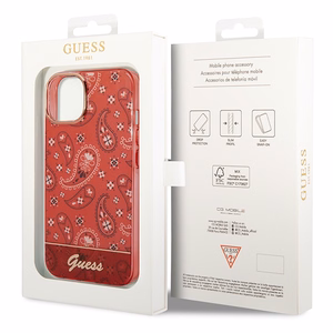 Guess GUHCP14MHGBNHR iPhone 14 Plus 6.7" красный/красный жёсткий чехол Bandana Paisley