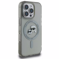 Karl Lagerfeld IML Metal Karl&Choupette Head MagSafe Ümbris jaoks iPhone 16 Pro Max - must