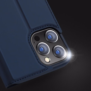 Dux Ducis Skin Pro raamaturiiuli tüüpi ümbris iPhone 13 Pro Maxile sinine