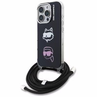 Karl Lagerfeld IML Crossbody Karl&Choupette Head Ümbris for iPhone 16 Pro - must