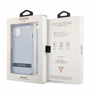 Guess GUHCP13MHTSGSB iPhone 13 6.1 "sinine / sinine hardcase Translucent Stap