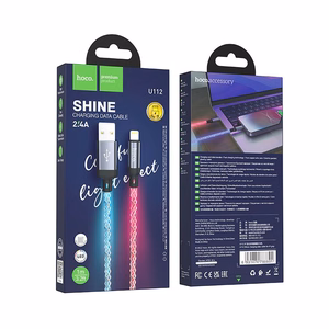Кабель USB A to Lightning Hoco 2,4A 1 м U112 серый