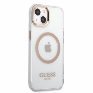 Guess GUHMP13MHTRMD iPhone 13 6.1" золотой/золотой жёсткий чехол Metal Outline MagSafe