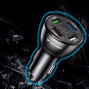 Wozinsky WCCAW 50W 4x USB-A QC автомобильное зарядное устройство - белое