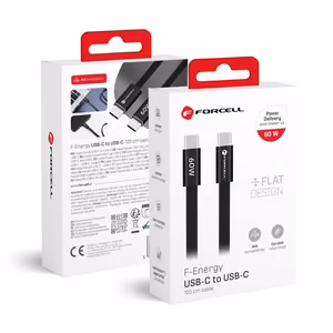 Kaabel USB C USB C Forcell F-Energy QC4.0 PD 3A 60W Cafule Flat 1,2 m CCFN23 must