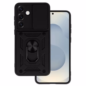 Slide Camera Armor Ümbris jaoks Samsung Galaxy S25 Must