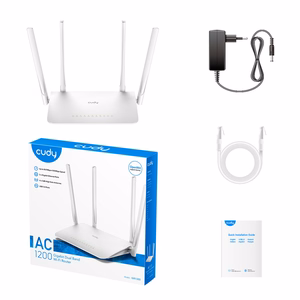 Cudy WR1300 juhtmevaba ruuter Gigabit Ethernet kahesageduslik (2.4 GHz / 5 GHz) valge