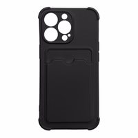 Card Armor Case Kott Cover iPhone 13 Mini Card Wallet Silikoon Air Bag Armor Black
