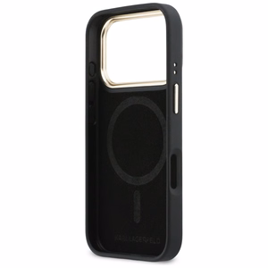 Karl Lagerfeld Croco KL Script Logo MagSafe Ümbris for iPhone 17 Pro Max - must