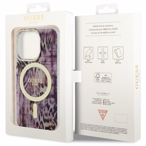 Guess GUHMP14LHLEOPWP iPhone 14 Pro 6.1" roosa/roosa hardcase Leopard MagSafe