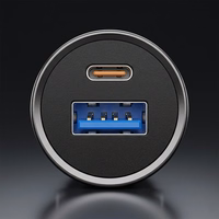 Blavec Autolaadija BS-01B-C Road - USB + Type C - QC 3.0 18W PD 20W koos Type C to Type C cable (CCBS01BCR-UCB) must