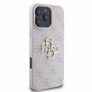GUESS ümbris jaoks IPHONE 16 Pro Max GUHCP16X4GMGPI (4G PU Big Logo) roosa