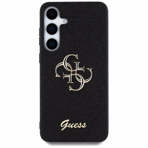 Guess Fixed Glitter Big 4G Metal Logo ümbris jaoks Samsung Galaxy S25 must