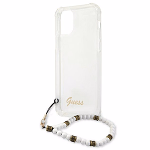 Guess GUHCP12MKPSWH iPhone 12/12 Pro 6.1" прозрачный жёсткий чехол White Pearl