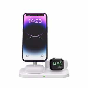 Tech-Protect QI15W-A22 MagSafe induktiivne laadija koos 3in1 MagSafe alus jaoks smartphone / Apple Watch / AirPods - valge