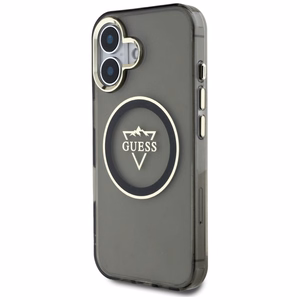 Guess IML Metal Mountain Logo MagSafe ümbris jaoks iPhone 16 - must
