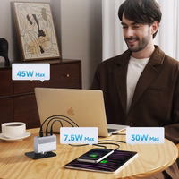 Cuktech AD1003EU 100W GaN 2x USB-C + USB-A seinalaadija koos kaabliga - valge