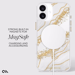 Case-Mate Karat MagSafe ümbris seadmele iPhone 16 Plus, Granite mustriga