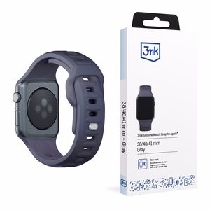 3mk silikoonrihm Apple Watchile, 38/40/41/42 mm, hall, väike suurus