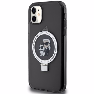 Karl Lagerfeld Ring Stand Karl&Choupette MagSafe ümbris jaoks iPhone 11 / Xr - must
