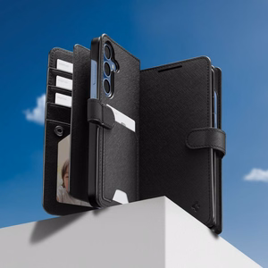 Spigen Wallet "S" Ümbris jaoks Samsung Galaxy S25+ - must