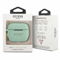 Guess GUACAPSILGLGN AirPods Pro kate roheline/roheline Silikoon Glitter