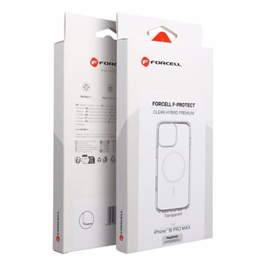 Ümbris jaoks iPhone 16 PRO MAX Forcell F-Protect läbipaistev Hybrid Premium ühilduv koos Magsafe läbipaistev