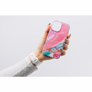 Ümbris jaoks iPhone 15 Forcell F-Protect Mirage compatible with Magsafe Military Drop-Test roosa marble