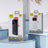 Dudao mahukas energiapank 3 sisseehitatud kaabliga 20000mAh USB Type C + micro USB + Lightning valge (Dudao K6Pro +)