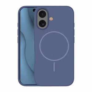 Silikoon Thin Mag ümbris for iPhone 16 6,1" tumesinine