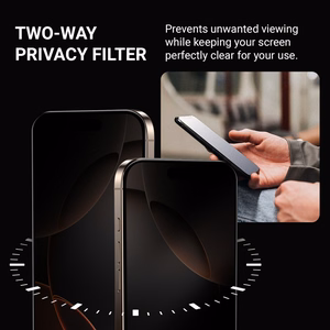 Crong Privacy 3D Armor Glass karastatud privaatsusfilter-kaitseklaas seadmele iPhone 17e / 16e / 14 / 13 / 13 Pro