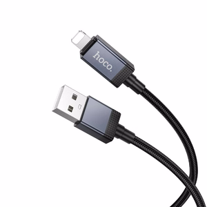 Cable USB A to Lightning Hoco 2,4A with display 1 m X118 black