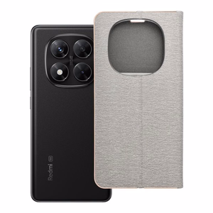 LUNA Book kuldne jaoks XIAOMI Redmi Note 14 PRO 5G / 14 PRO PLUS 5G hõbedane