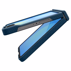 Spigen AirSkin Aramid MagFit MagSafe ümbris mudelile Samsung Galaxy Z Flip 8 – tumesinine